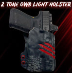 The Open Range - 2 Tone Weapon Light OWB Holster (Optional Scars)
