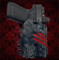 The Open Range - 2 Tone Weapon Light OWB Holster (Optional Scars)